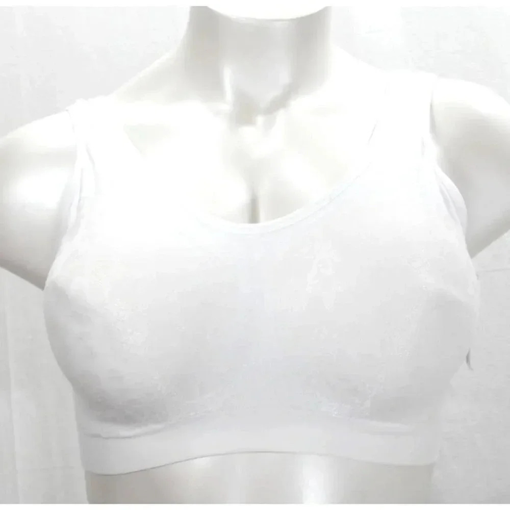 Fundamentals Lightly Lined Wire Free Soft Cup Bra XL X-LARGE White NWT New wit